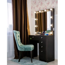 Макияжный столик Жанна с зеркалом и подсветкой 80х80 