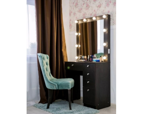 Гримерный столик Жанна с гримерным зеркалом и подсветкой 80х80 