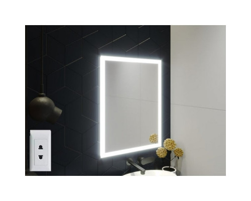 Зеркало с подсветкой и встроенной розеткой для ванной комнаты Палаццо