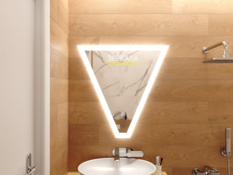 Зеркало в ванную комнату с подсветкой Винчи 65х65 см